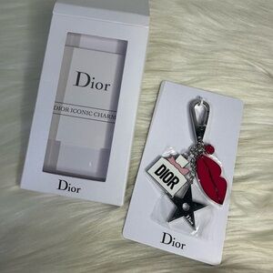 DIOR trio charm keychain